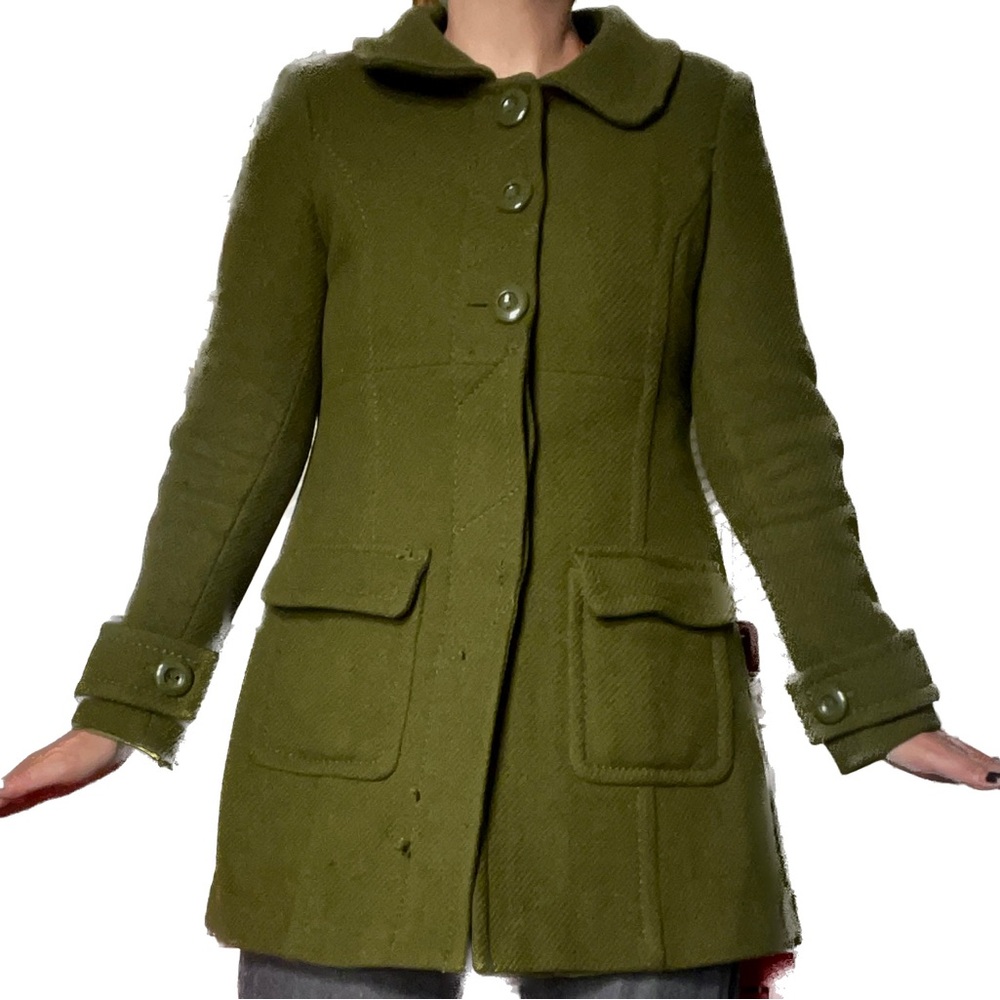 H&M Dark Olive Pea Coat